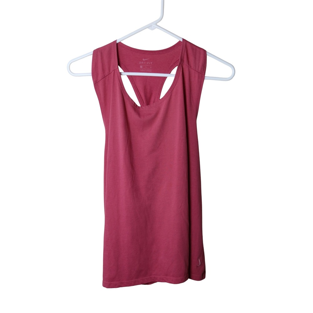 Nike Dri-FIT Twist Back Racerback Tank Top Berry Pink Womens Size Small Exc